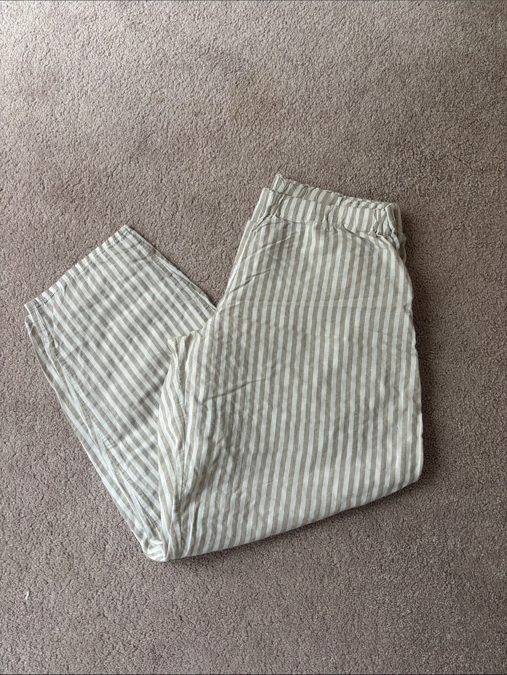 Striped linen pants